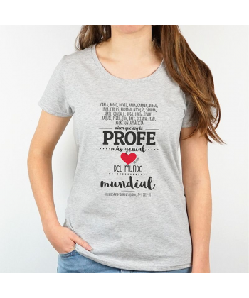 Camiseta Personalizada Hombre/Mujer La profe (nombre) nos ha inspirado para ser súper héroes capaces de aprender desde casa