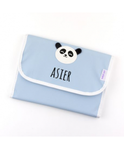 Portadocumentos Panda Azul Personalizado