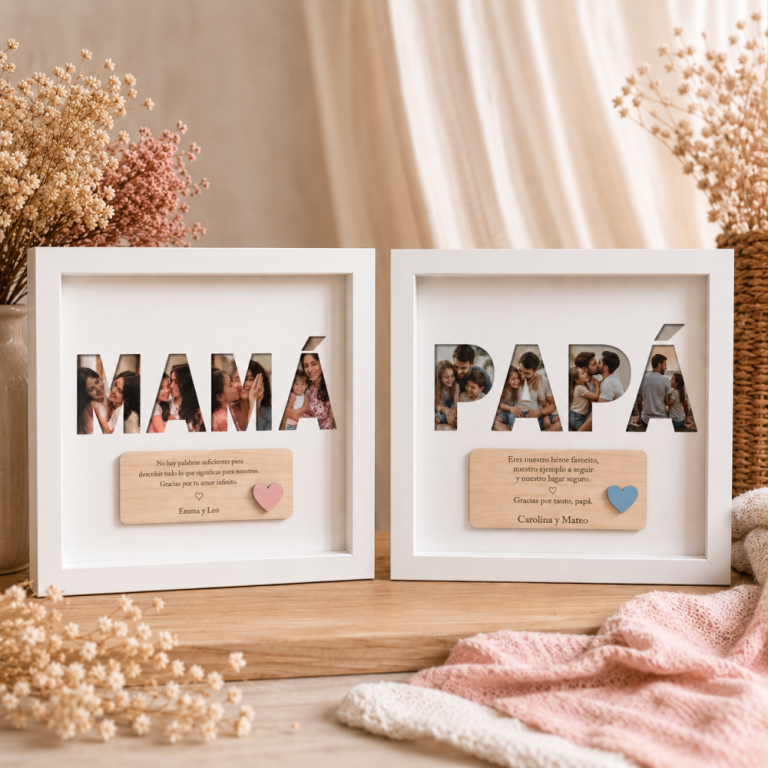 Cuadros para mamá y papá personalizados con fotografías y dedicatorias
