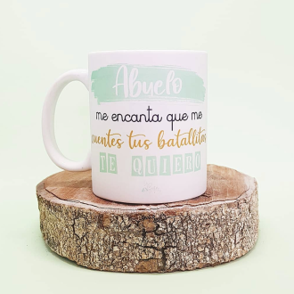 Taza abuelo me encanta que me cuentes tus batallitas