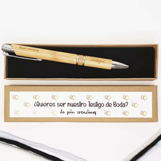 Bolígrafo testigo madera