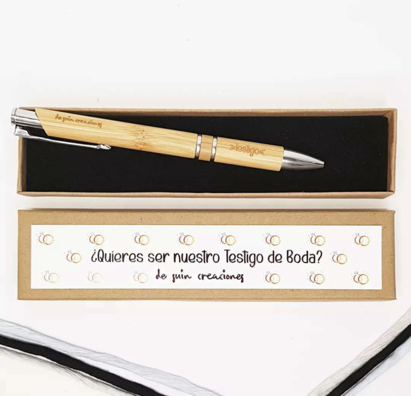 Bolígrafo testigo madera