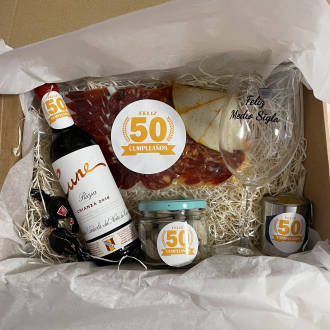 KIT VINO CON IBERICOS PERSONALIZADO