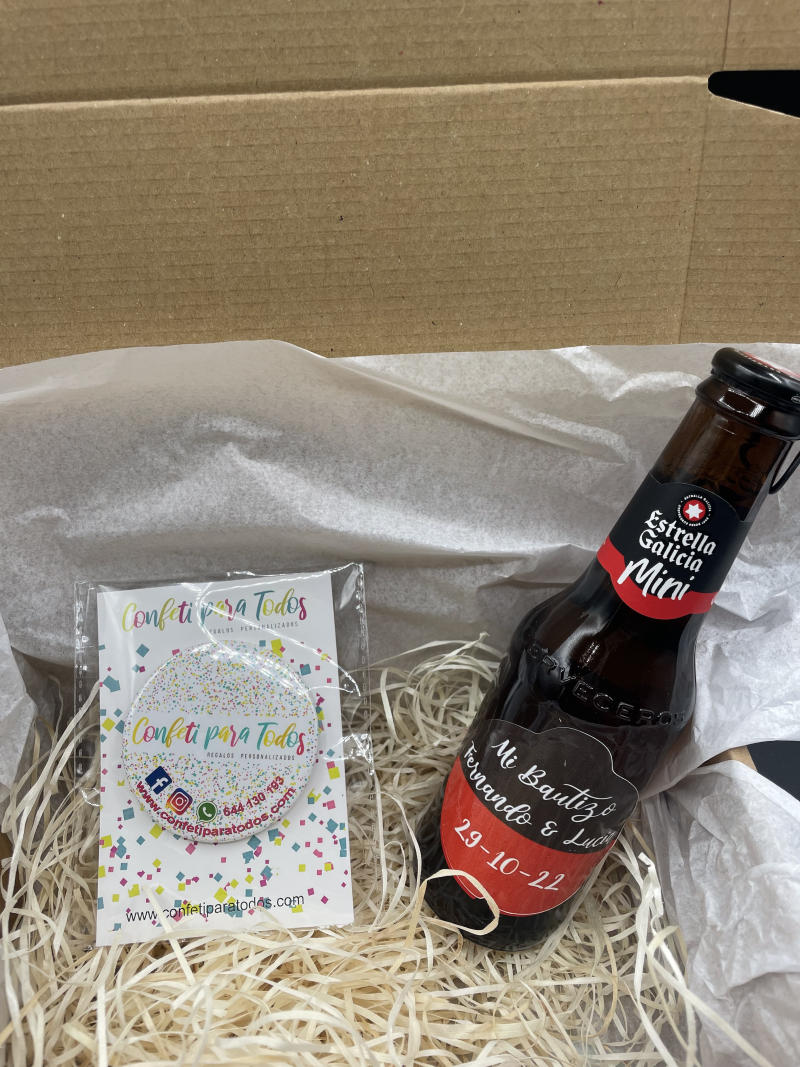 CERVEZA PERSONALIZADA + IMÁN ABRIDOR