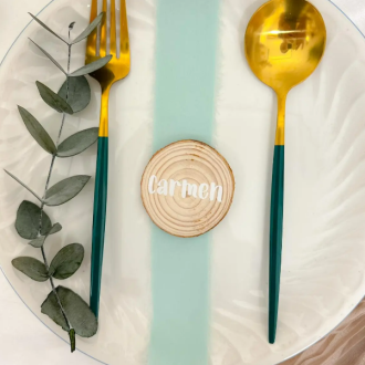 Marcasitio rodaja de madera imán