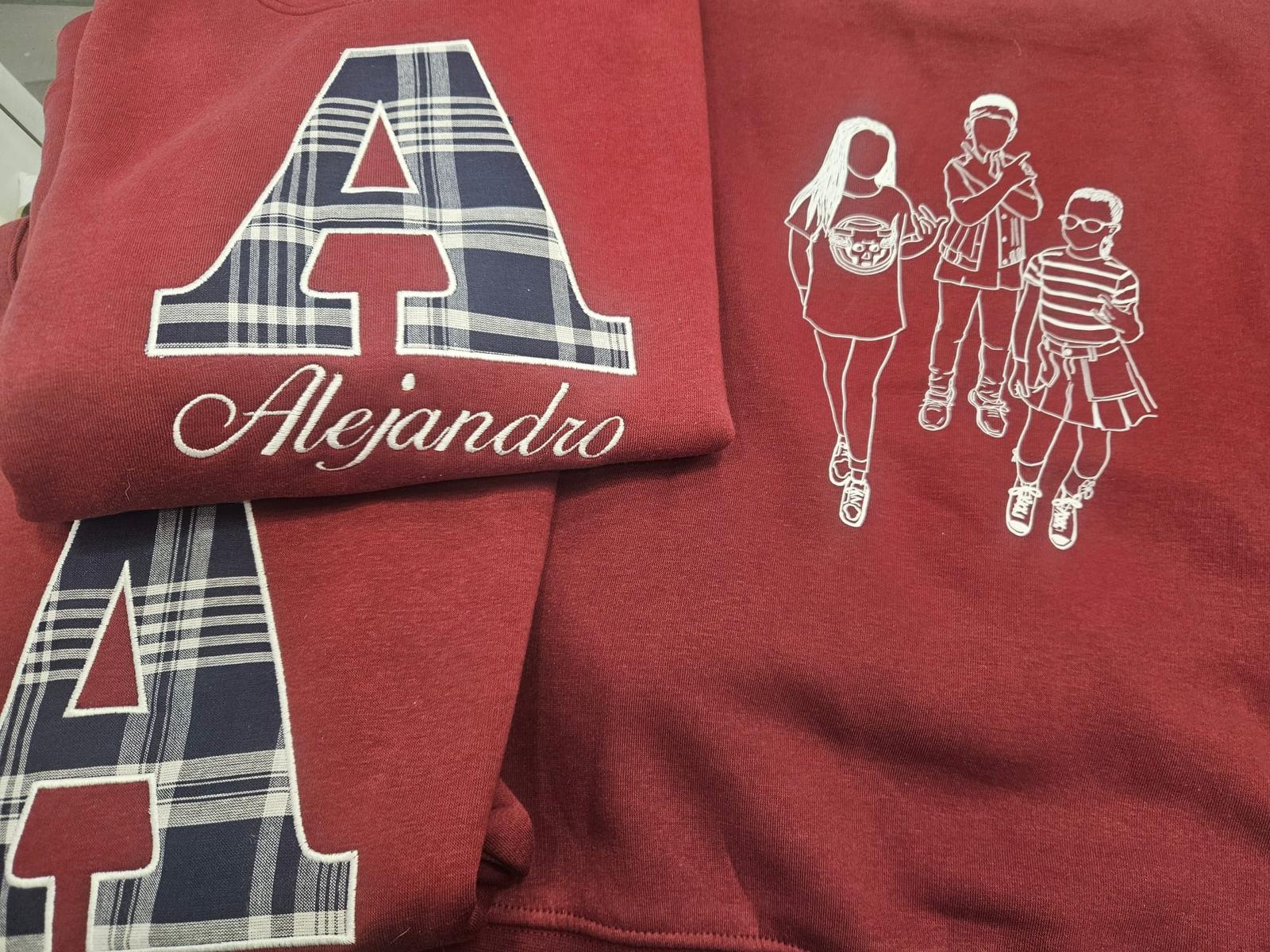 Sudadera Inicial Fallera Bordada personalizada - Imagen 6