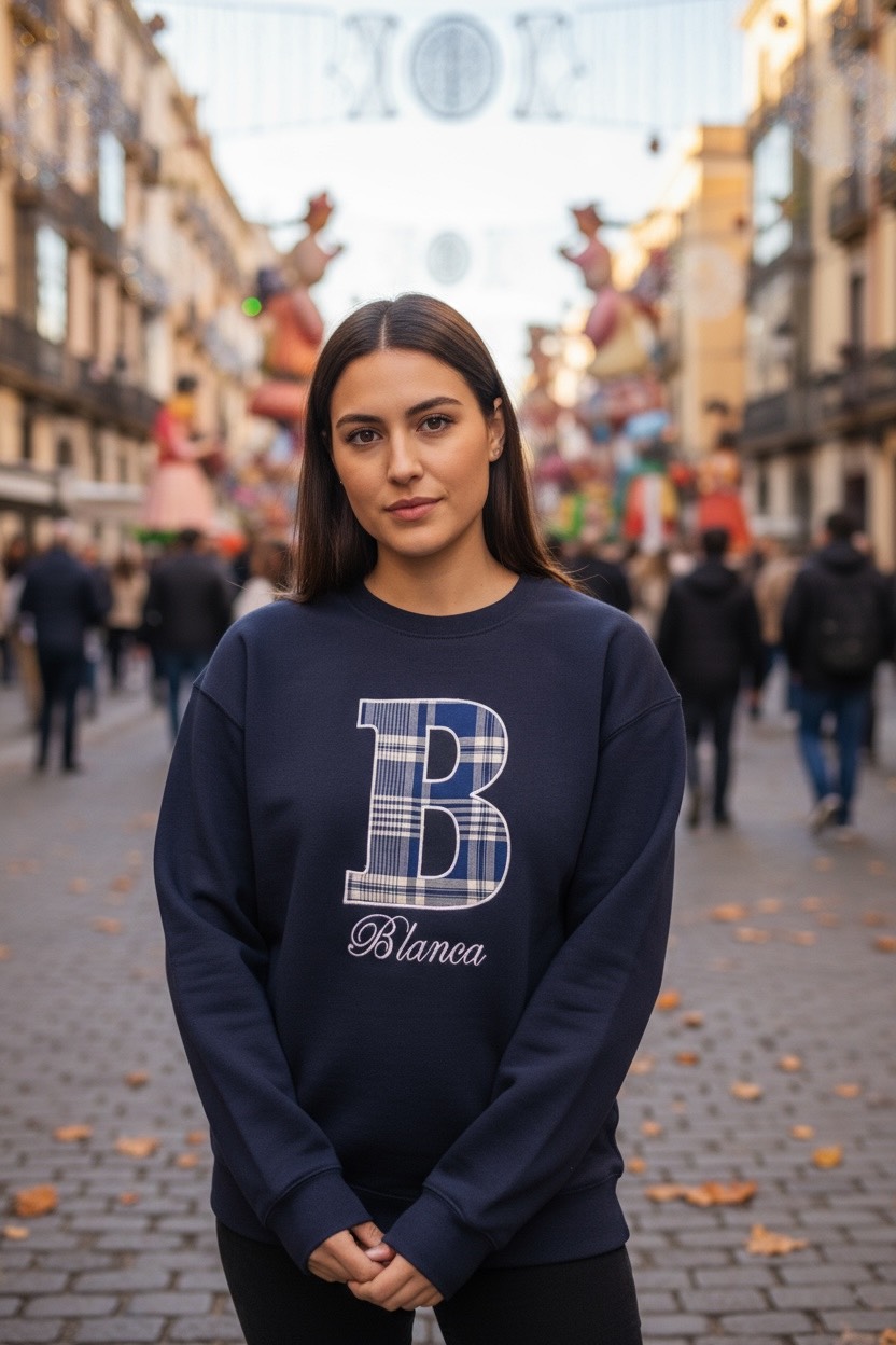 Sudadera Inicial Fallera Bordada personalizada