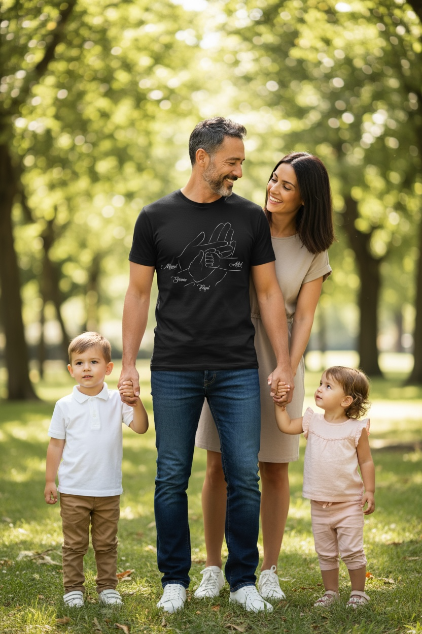 Camiseta Papá manos