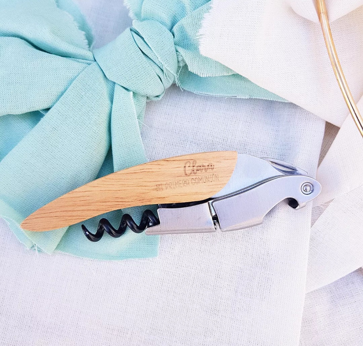 Sacacorchos con Abridor inox personalizado - Imagen 3