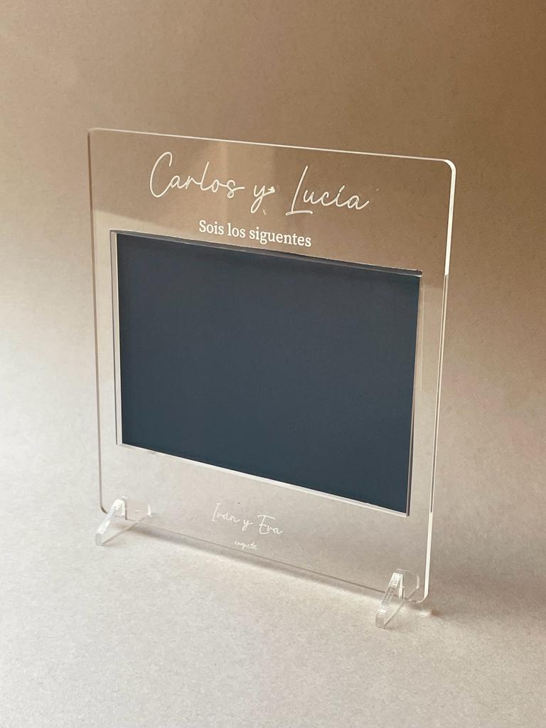 Marco de fotos hielo "Sois los siguientes" personalizado