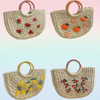 Bolso Rafia frutas
