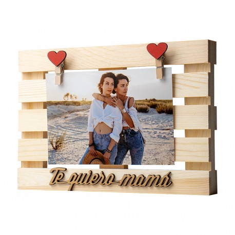 Marco foto Mini palet "Te quiero mamá"