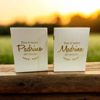 Marco Libro madera Madrina/Padrino personalizado