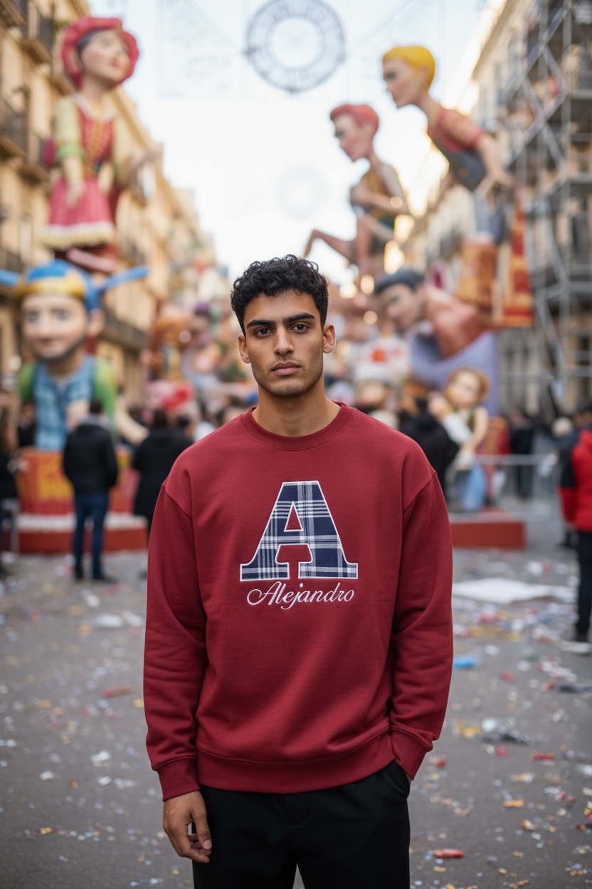 Sudadera Inicial Fallera Bordada personalizada - Imagen 2