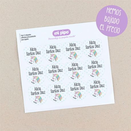 Pack 12 etiquetas personalizadas para zapatos - Imagen 2