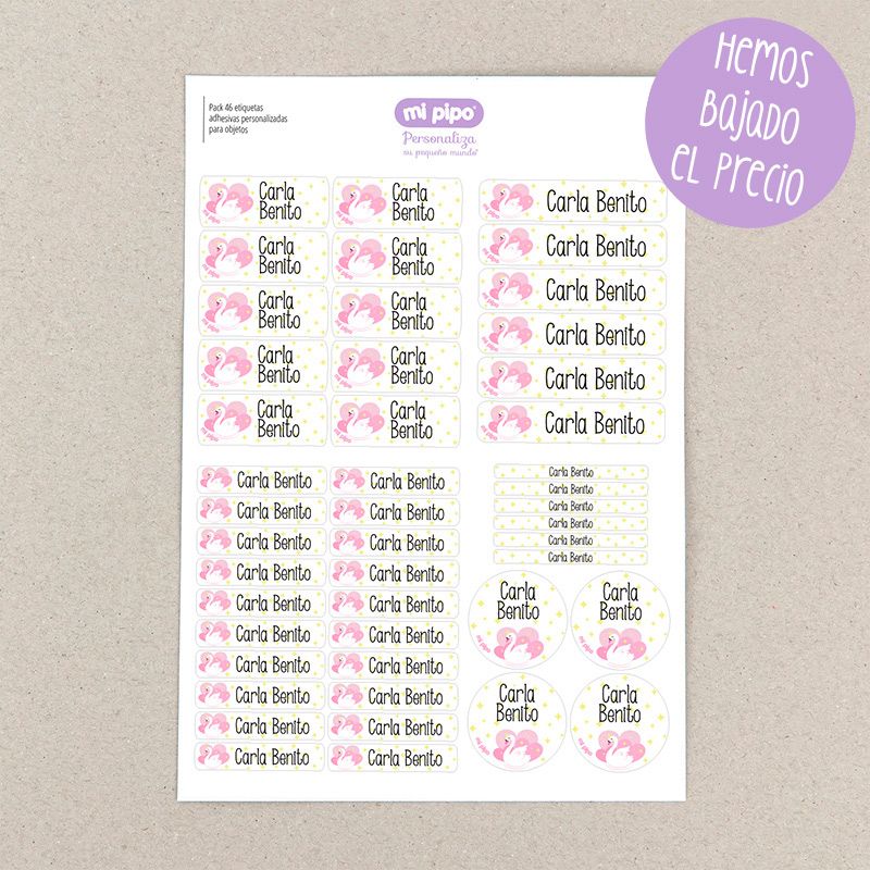 Pack 46 etiquetas adhesivas personalizadas para objetos - Imagen 3