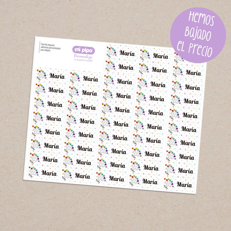 Pack 46 etiquetas adhesivas personalizadas para objetos - Imagen 6