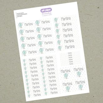 Pack 46 etiquetas adhesivas personalizadas para objetos