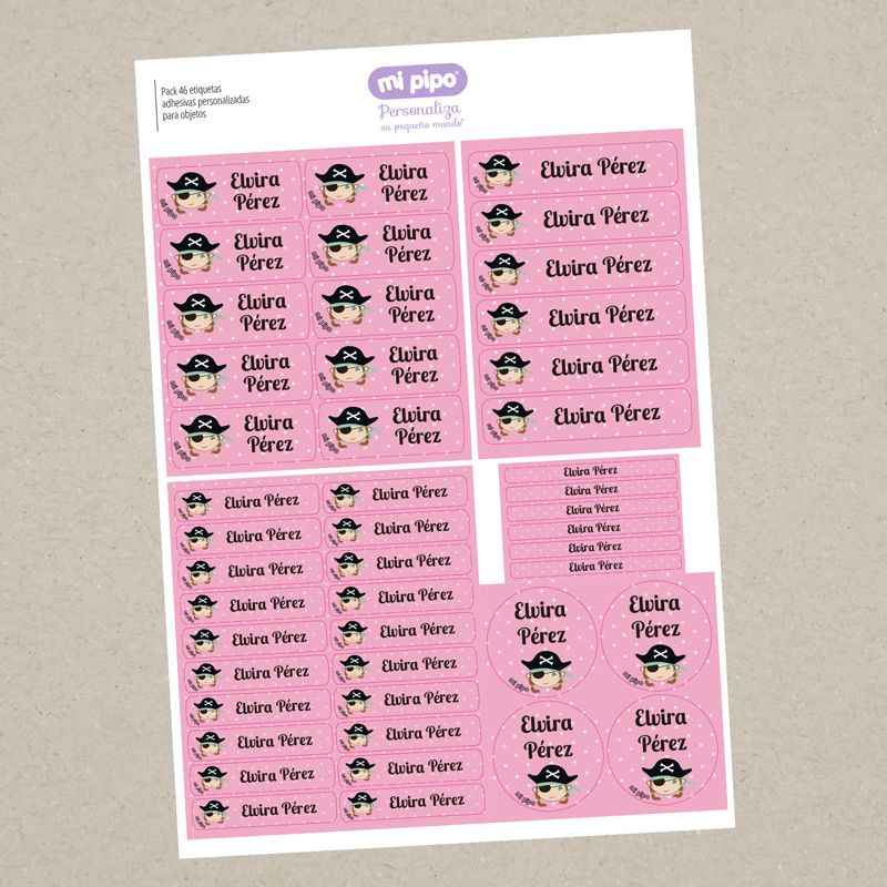 Pack 46 etiquetas adhesivas personalizadas para objetos - Imagen 2