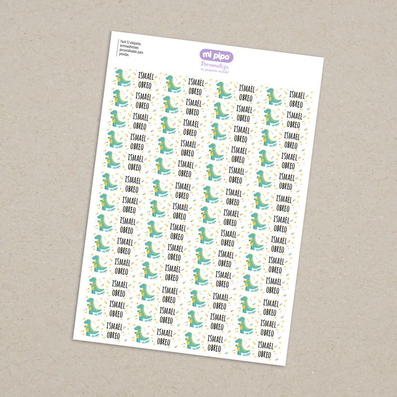 Pack 52 etiquetas termoadhesivas personalizadas para ropa - Imagen 6