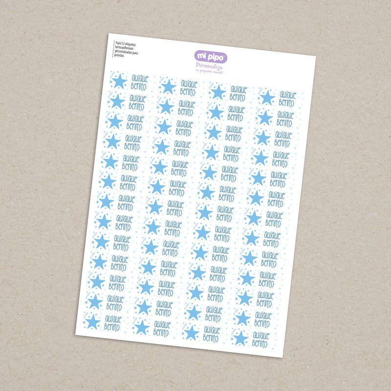 Pack 52 etiquetas termoadhesivas personalizadas para ropa - Imagen 7