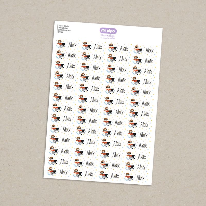 Pack 52 etiquetas termoadhesivas personalizadas para ropa - Imagen 12