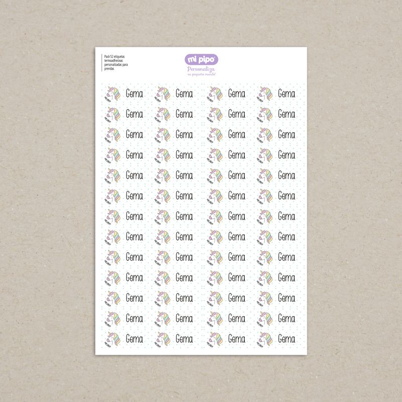 Pack 52 etiquetas termoadhesivas personalizadas para ropa - Imagen 13