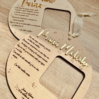 Placa dedicatoria oro con foto