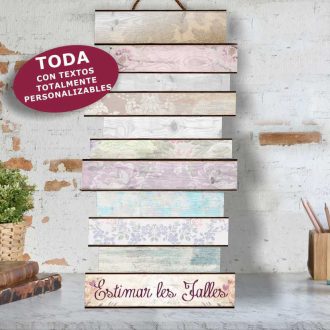 Tabla de madera todas las frases personalizadas