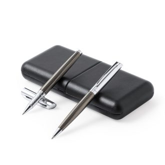 Set polipiel personalizado con 2 bolígrafos