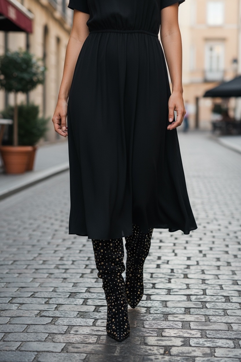 Botas antelina negra tachuelas - Imagen 5