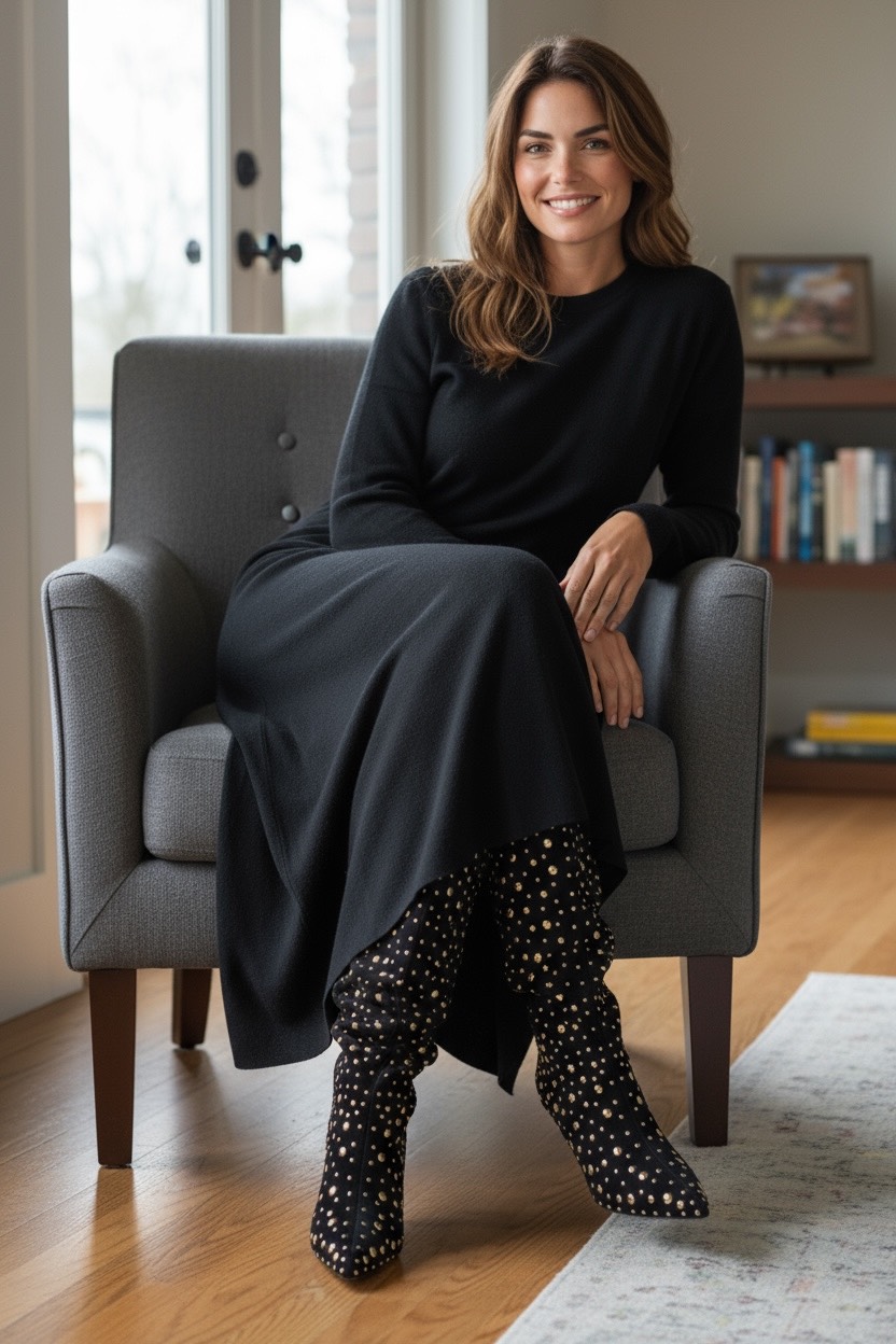 Botas antelina negra tachuelas - Imagen 8