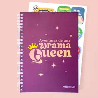 Cuaderno «Aventuras de una Drama Queen» + Pegatinas