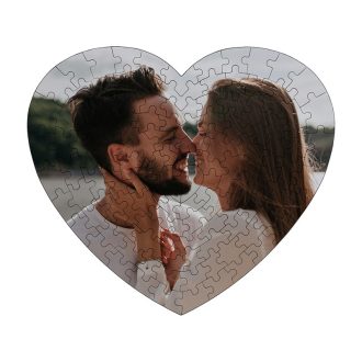Puzzle 111 piezas forma corazón personalizado