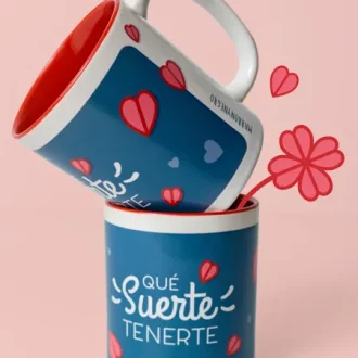 Taza Qué suerte tenerte