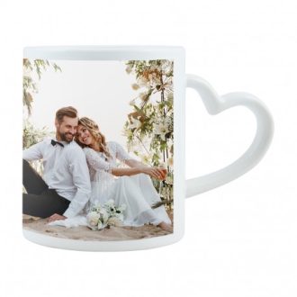 Taza asa corazón con foto