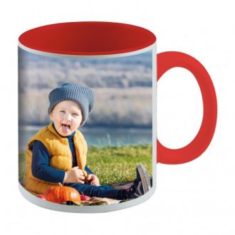 Taza asa roja con foto