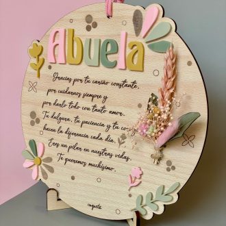 Placa dedicatoria Abuela personalizada