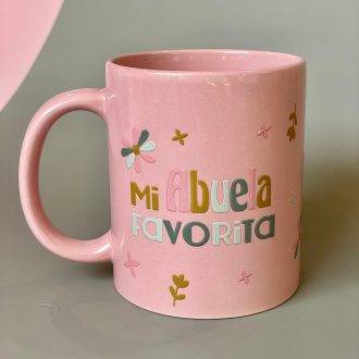 Taza Rosa Mi Abuela Favorita