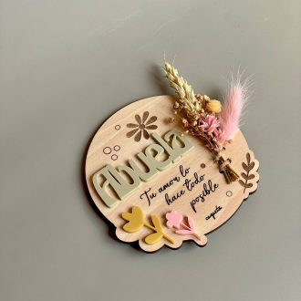 Mini Placa imán dedicatoria Abuela personalizada