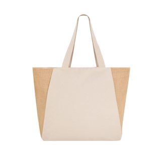 Bolso rafia y algodón personalizado