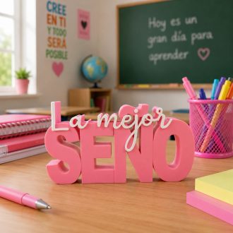 Letrero La mejor seño/Profe