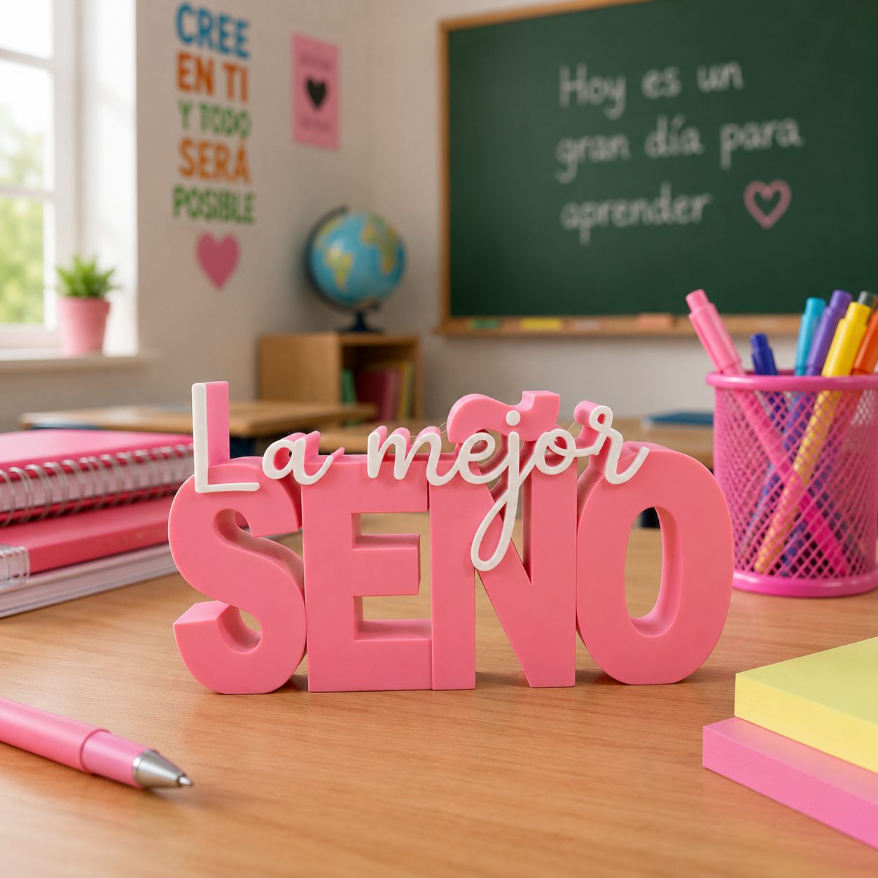 Letrero La mejor seño/Profe