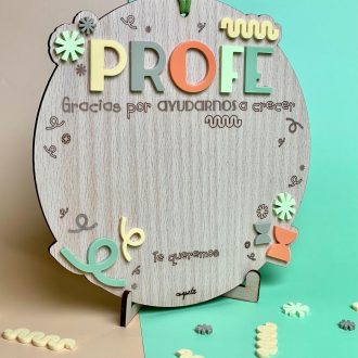Placa Profe personalizado