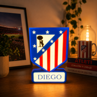 Lámpara 3D escudo Fútbol personalizado