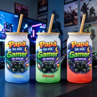 Vaso Papá Gamer personalizado