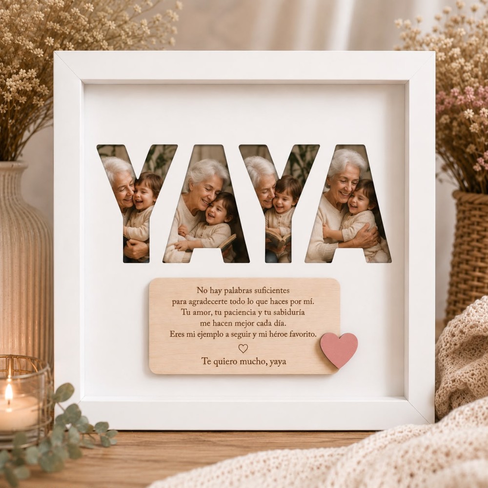 Cuadro Abuelos/Yayos con fotos personalizado - Imagen 2