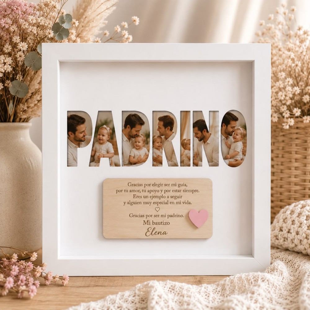 Cuadro Padrinos con fotos personalizado - Imagen 2