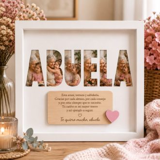 Cuadro Abuelos/Yayos con fotos personalizado