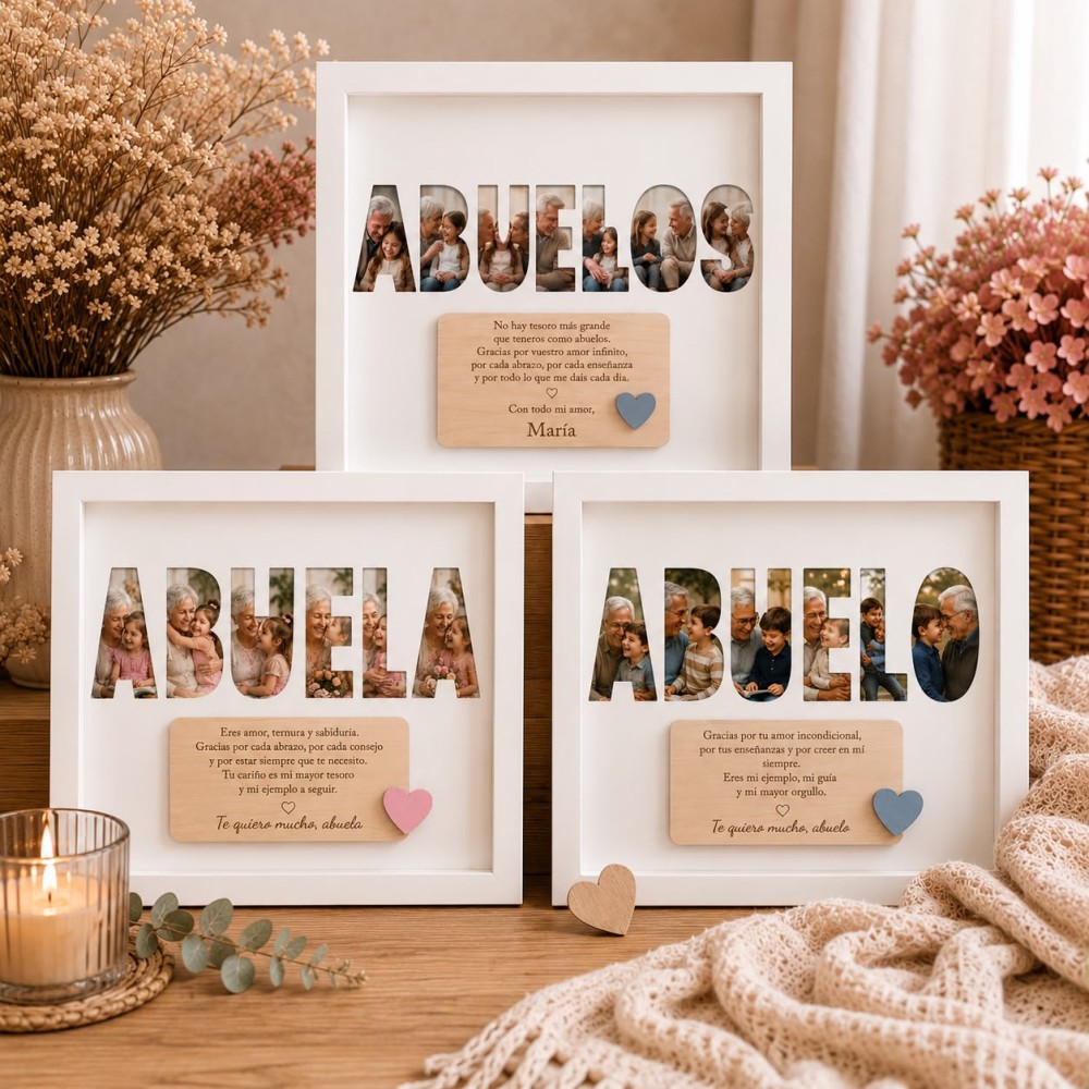 Cuadro Abuelos/Yayos con fotos personalizado - Imagen 3